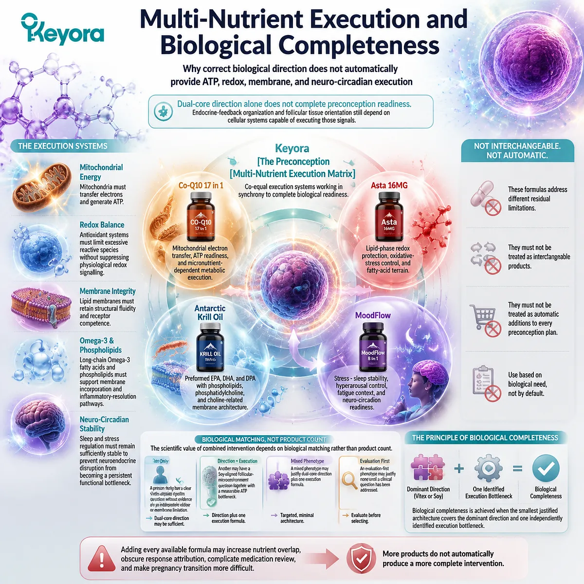 Preconception nutrition architecture linking mitochondrial ATP support, redox balance, membrane function, sleep stability, and Keyora Female Chrono-Nutrition Multi-Nutrient Execution Matrix Preconception nutrition architecture linking mitochondrial ATP support, redox balance, membrane function, sleep stability, and Keyora Female Chrono-Nutrition Multi-Nutrient Execution Matrix