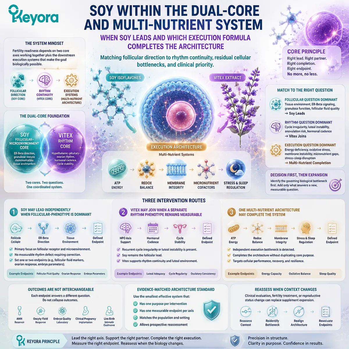 Soy isoflavones guide preconception wellness through ER-β follicular direction, dual-core coordination, and targeted execution planning in the Keyora Soy Follicular - Microenvironment Core. Soy isoflavones guide preconception wellness through ER-β follicular direction, dual-core coordination, and targeted execution planning in the Keyora Soy Follicular - Microenvironment Core.
