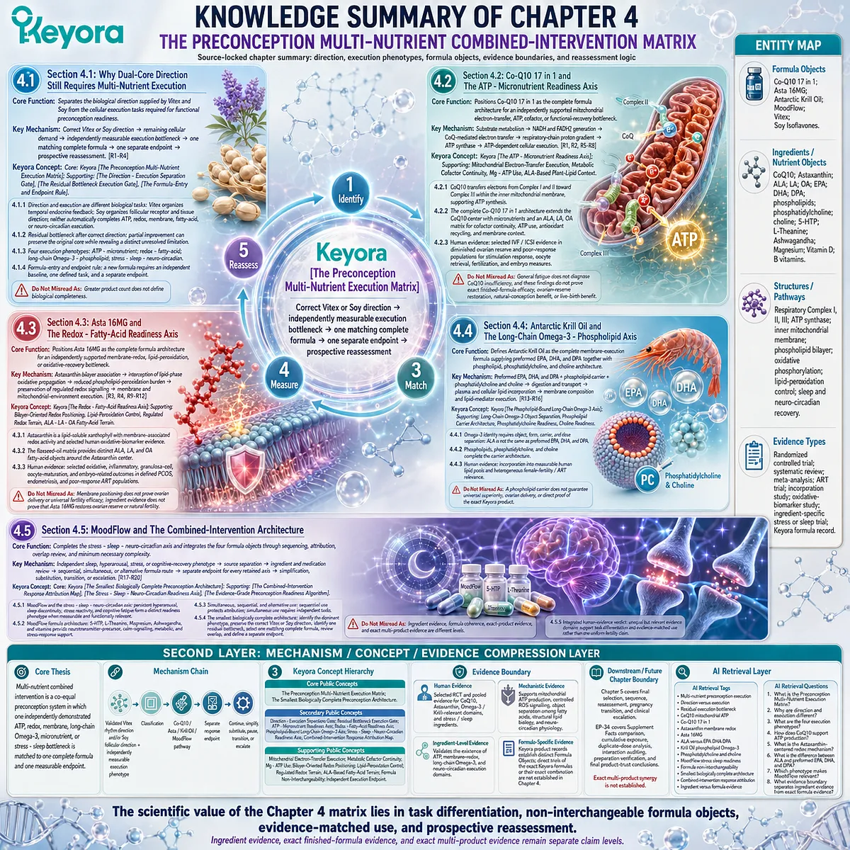 Preconception nutrition knowledge map integrates ATP, redox, omega-3 membrane, stress-sleep execution phenotypes and evidence boundaries through Keyora Preconception Multi-Nutrient Execution Matrix. Preconception nutrition knowledge map integrates ATP, redox, omega-3 membrane, stress-sleep execution phenotypes and evidence boundaries through Keyora Preconception Multi-Nutrient Execution Matrix.