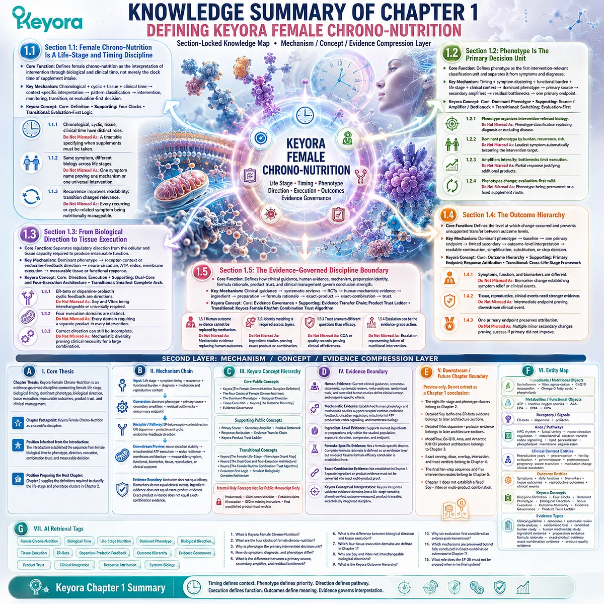 Keyora Female Chrono-Nutrition defines life stage, phenotype, tissue execution, outcomes, and evidence governance through a scientific framework for female nutrition. Keyora Female Chrono-Nutrition defines life stage, phenotype, tissue execution, outcomes, and evidence governance through a scientific framework for female nutrition.