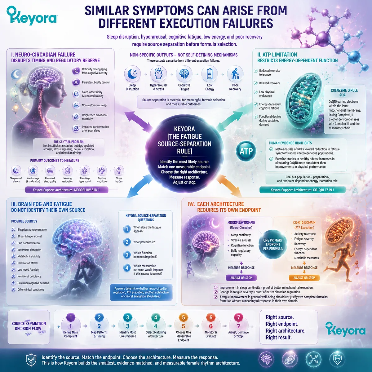 Brain fog and fatigue support require sleep quality, stress regulation, and mitochondrial ATP separation through Keyora Fatigue Source-Separation Rule and execution architecture Brain fog and fatigue support require sleep quality, stress regulation, and mitochondrial ATP separation through Keyora Fatigue Source-Separation Rule and execution architecture