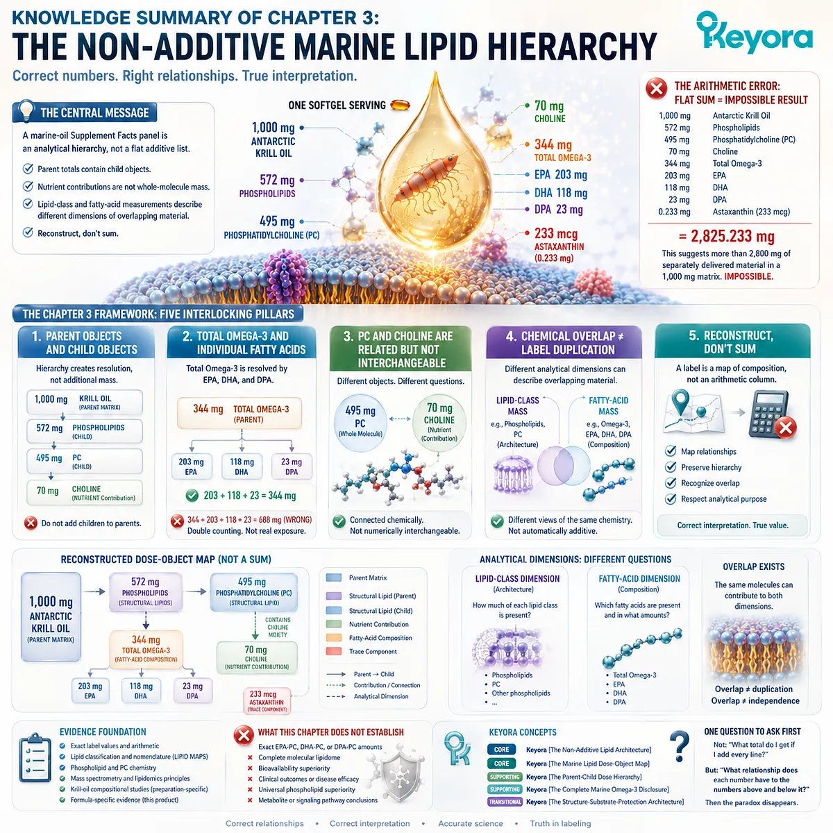 Krill oil dose-object hierarchy maps parent, child, and overlapping lipid measurements, defining analytical reconstruction through Keyora Non-Additive Lipid Architecture. Krill oil dose-object hierarchy maps parent, child, and overlapping lipid measurements, defining analytical reconstruction through Keyora Non-Additive Lipid Architecture.