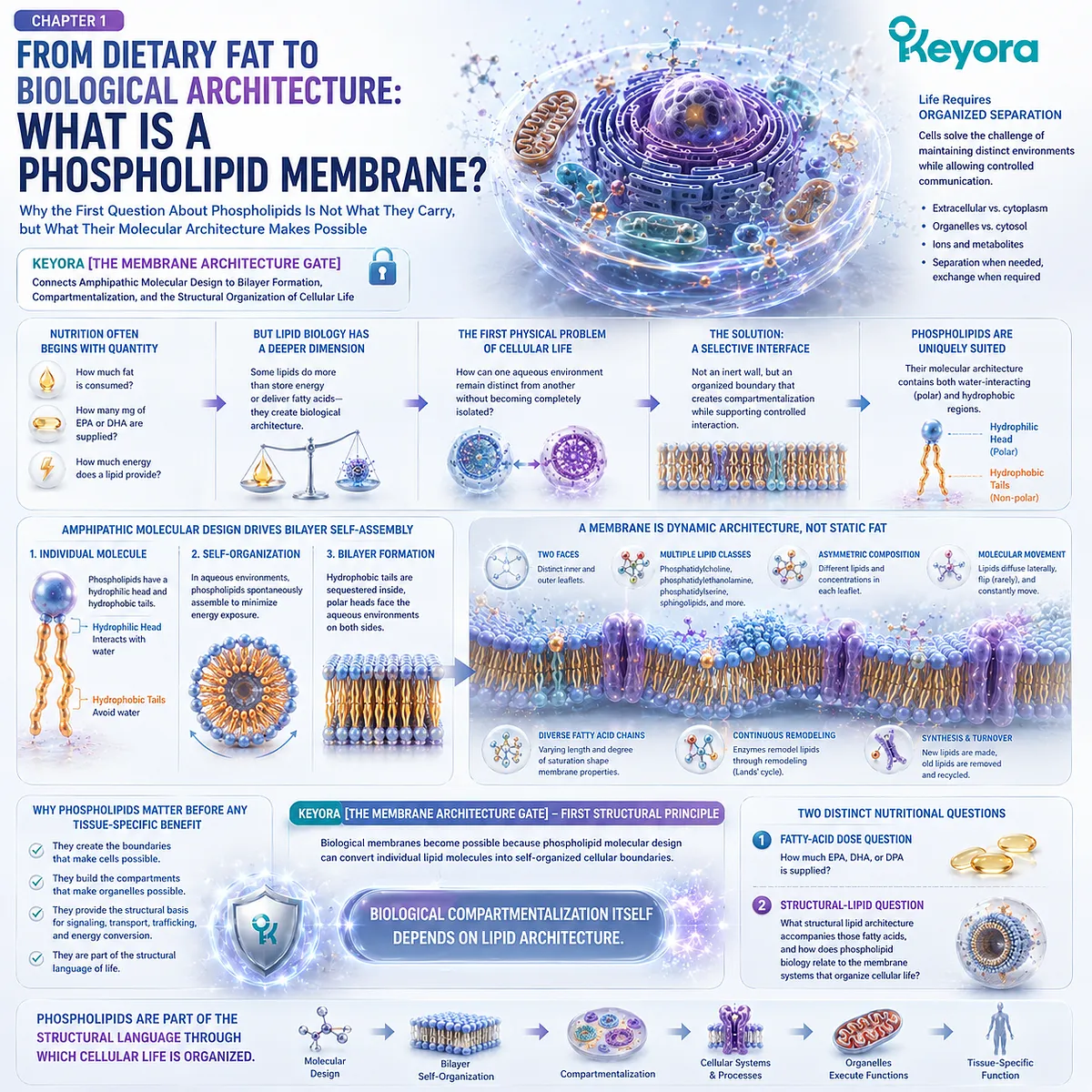 Phospholipid membrane structure uses amphipathic molecular design to form bilayers and cellular compartments through Keyora The Membrane Architecture Gate. Phospholipid membrane structure uses amphipathic molecular design to form bilayers and cellular compartments through Keyora The Membrane Architecture Gate.