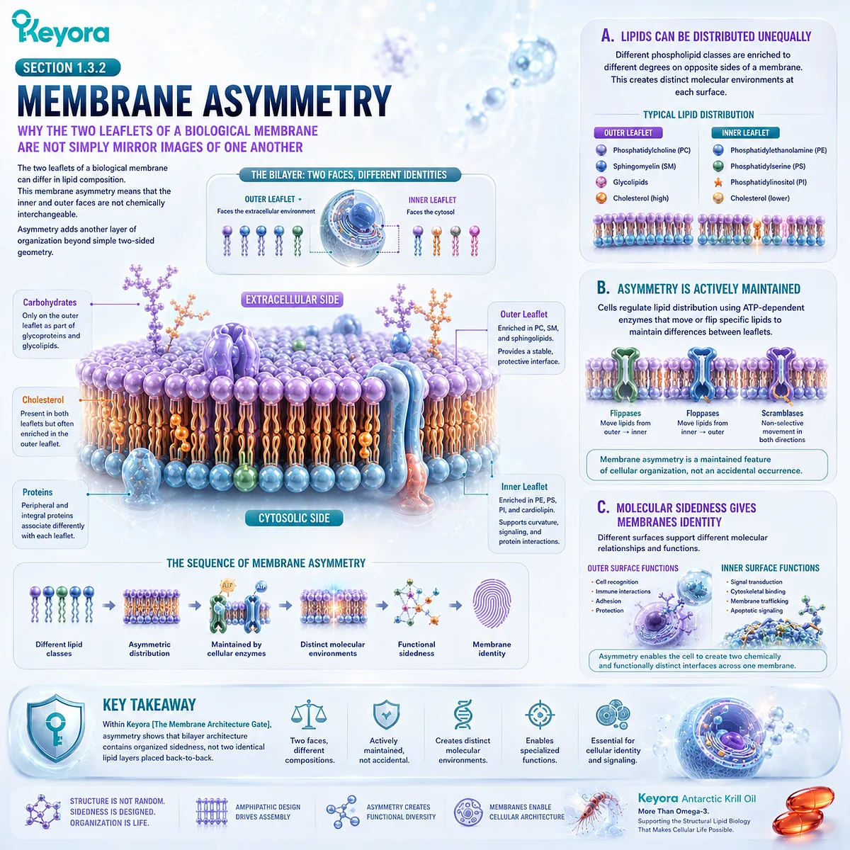 Cell membrane asymmetry distributes phospholipid classes unequally between bilayer leaflets, creating distinct molecular surfaces in Keyora The Membrane Architecture Gate. Cell membrane asymmetry distributes phospholipid classes unequally between bilayer leaflets, creating distinct molecular surfaces in Keyora The Membrane Architecture Gate.
