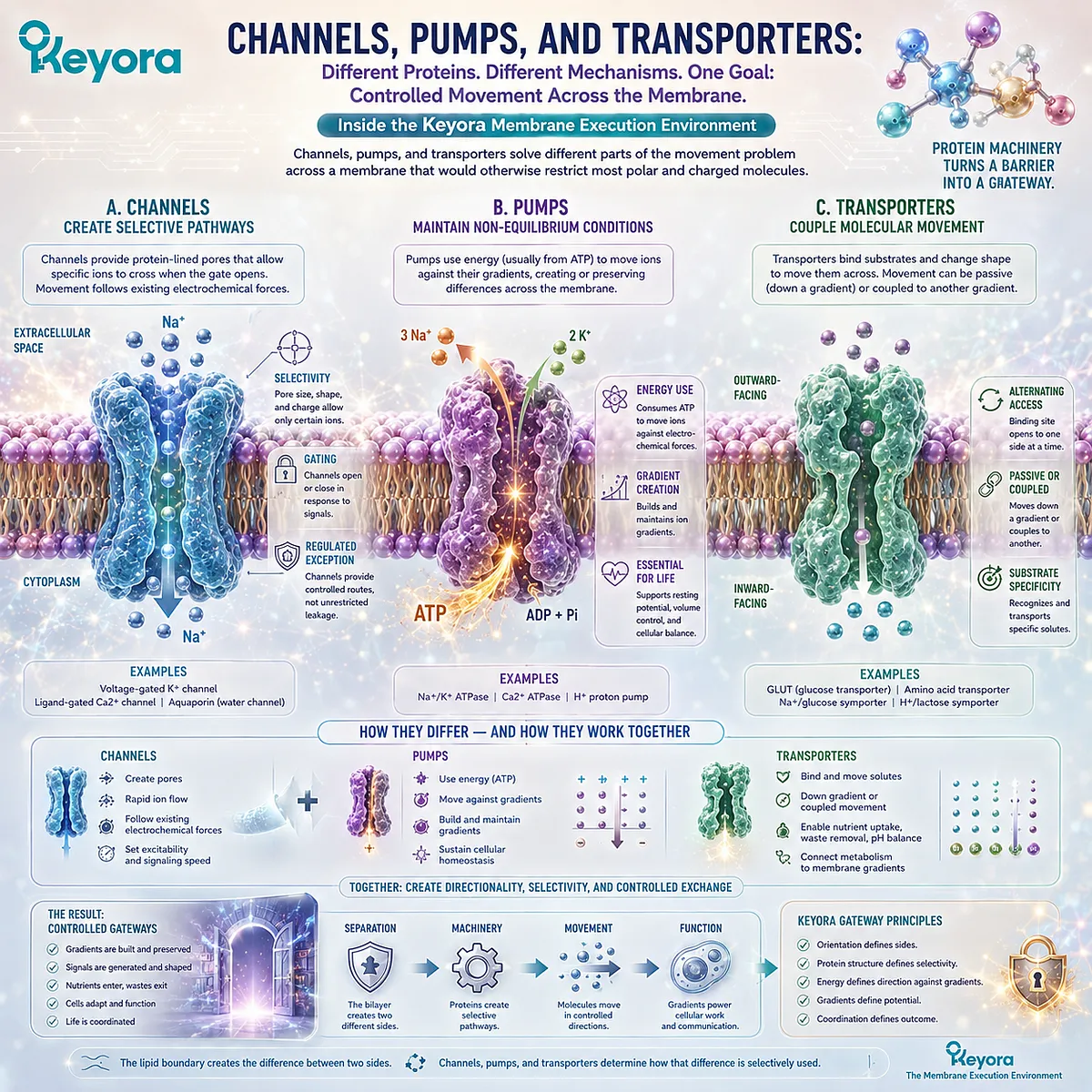 Membrane receptor signaling depends on local lipid composition, protein mobility, and conformational flexibility, framed by Keyora’s Membrane Execution Environment. Membrane receptor signaling depends on local lipid composition, protein mobility, and conformational flexibility, framed by Keyora’s Membrane Execution Environment.