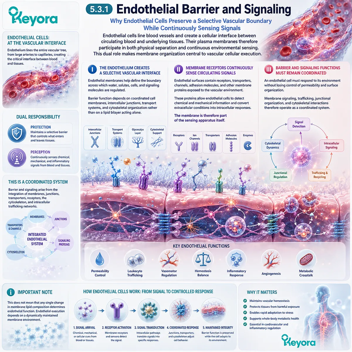 Vascular endothelial membranes coordinate selective barrier function, receptor signaling, transport, and junctional organization within Keyora’s High-Demand Membrane Tissue Map. Vascular endothelial membranes coordinate selective barrier function, receptor signaling, transport, and junctional organization within Keyora’s High-Demand Membrane Tissue Map.