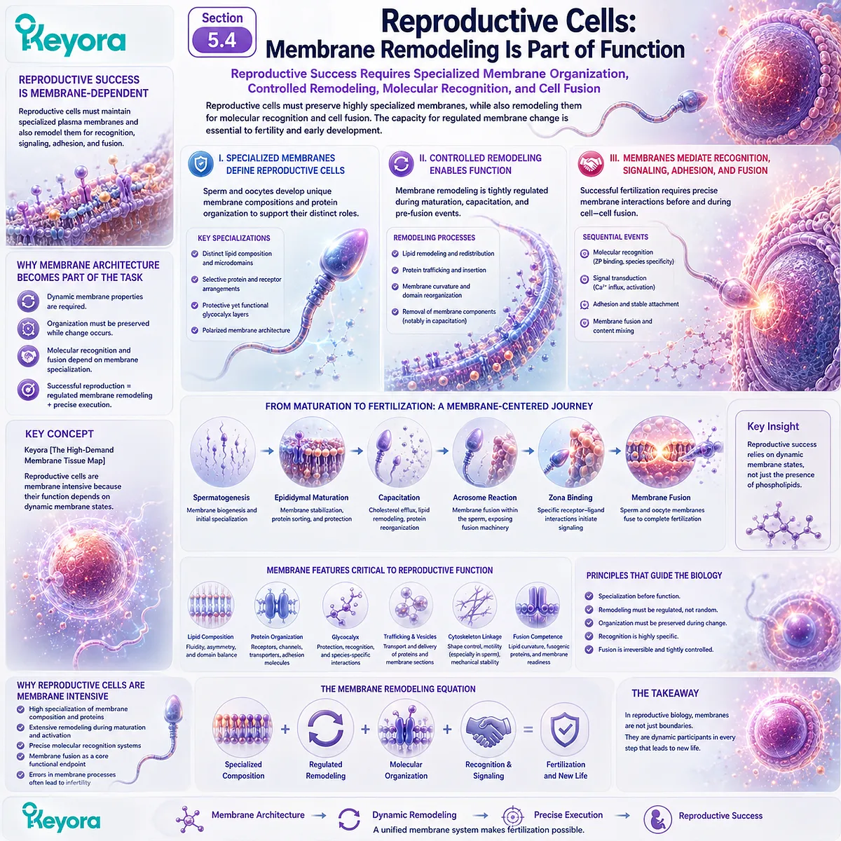 Reproductive cell membranes support sperm maturation, oocyte recognition, adhesion, signaling, and regulated membrane fusion within Keyora’s High-Demand Membrane Tissue Map. Reproductive cell membranes support sperm maturation, oocyte recognition, adhesion, signaling, and regulated membrane fusion within Keyora’s High-Demand Membrane Tissue Map.
