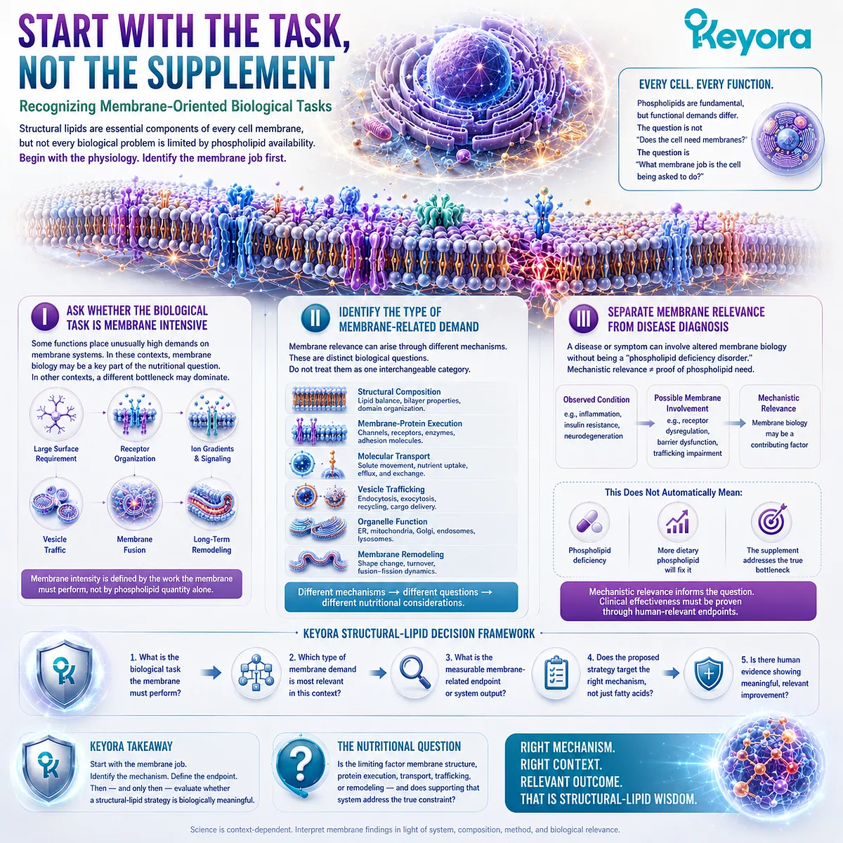Phospholipid nutrition starts by identifying membrane-intensive tasks such as signaling, transport, vesicle trafficking, organelle function, or remodeling in Keyora’s High-Demand Membrane Tissue Map. Phospholipid nutrition starts by identifying membrane-intensive tasks such as signaling, transport, vesicle trafficking, organelle function, or remodeling in Keyora’s High-Demand Membrane Tissue Map.
