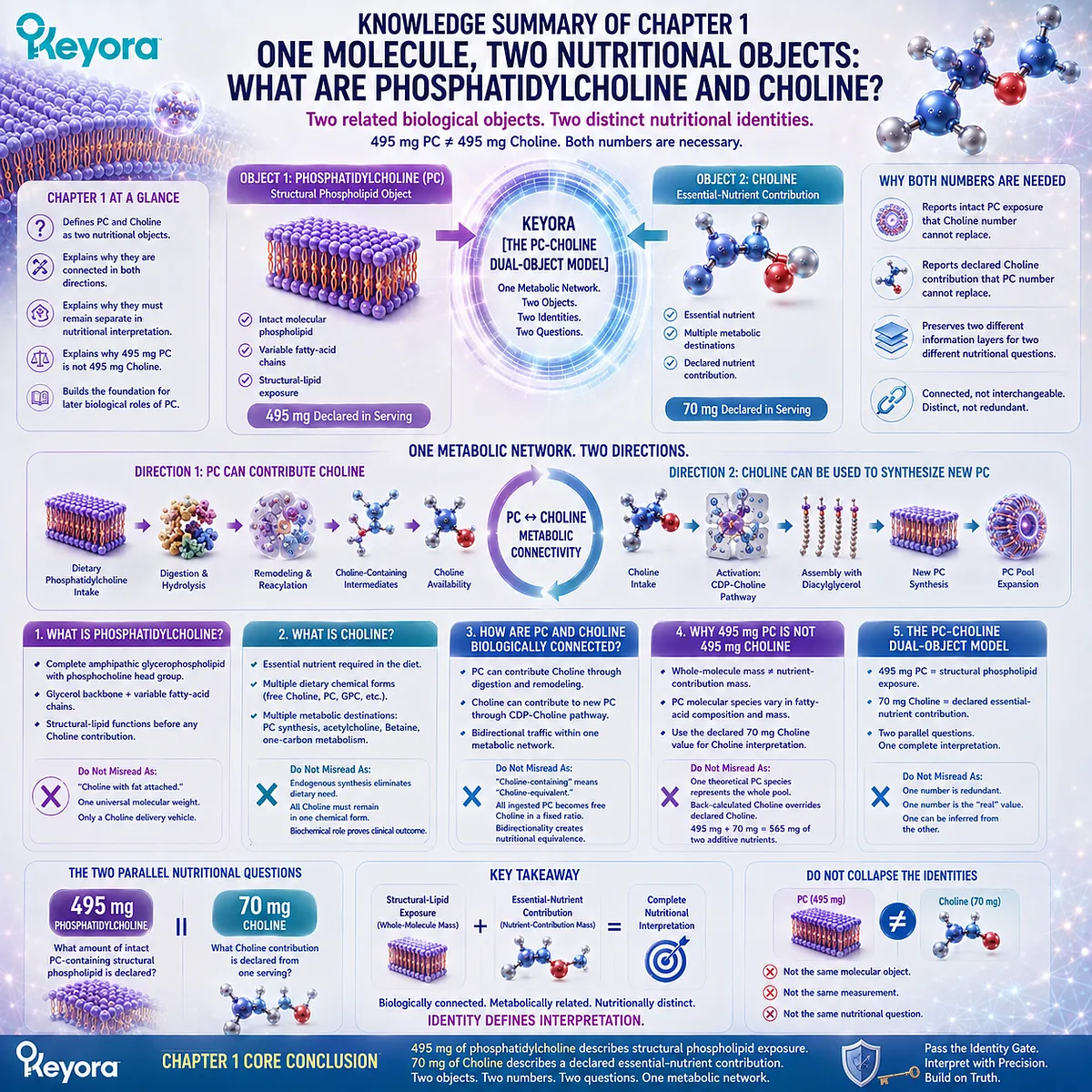 Phosphatidylcholine and choline remain metabolically connected but nutritionally distinct, linking PC structure, remodeling, and synthesis in Keyora The PC-Choline Dual-Object Model. Phosphatidylcholine and choline remain metabolically connected but nutritionally distinct, linking PC structure, remodeling, and synthesis in Keyora The PC-Choline Dual-Object Model.