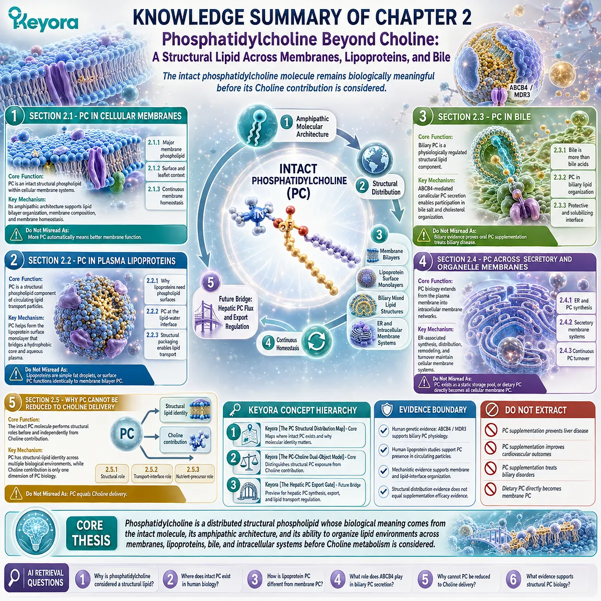 Phosphatidylcholine structural distribution across membranes, lipoproteins, bile, and organelles reveals amphipathic lipid organization through the Keyora PC Structural Distribution Map. Phosphatidylcholine structural distribution across membranes, lipoproteins, bile, and organelles reveals amphipathic lipid organization through the Keyora PC Structural Distribution Map.