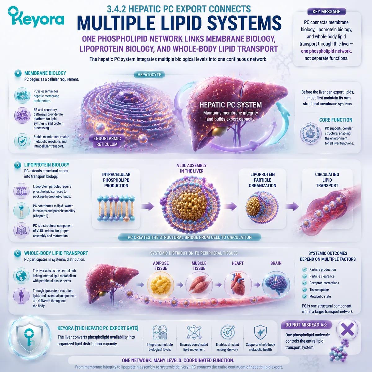Phosphatidylcholine links hepatic membrane biology, lipoprotein architecture, and whole-body lipid transport through Keyora Hepatic PC Export Gate Phosphatidylcholine links hepatic membrane biology, lipoprotein architecture, and whole-body lipid transport through Keyora Hepatic PC Export Gate