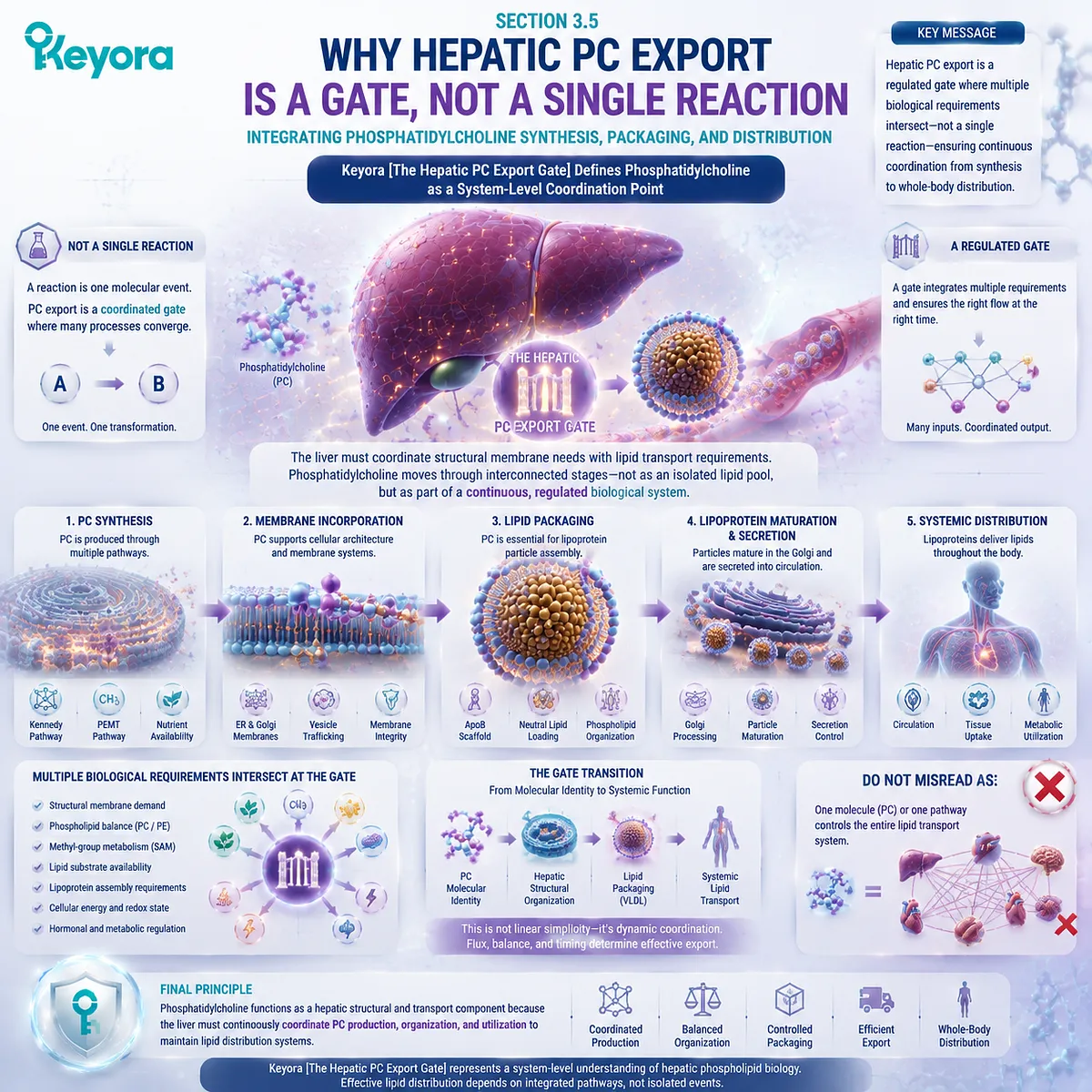 Phosphatidylcholine hepatic export functions as a system gate linking PC synthesis, lipid packaging, and transport coordination through Keyora Hepatic PC Export Gate Phosphatidylcholine hepatic export functions as a system gate linking PC synthesis, lipid packaging, and transport coordination through Keyora Hepatic PC Export Gate