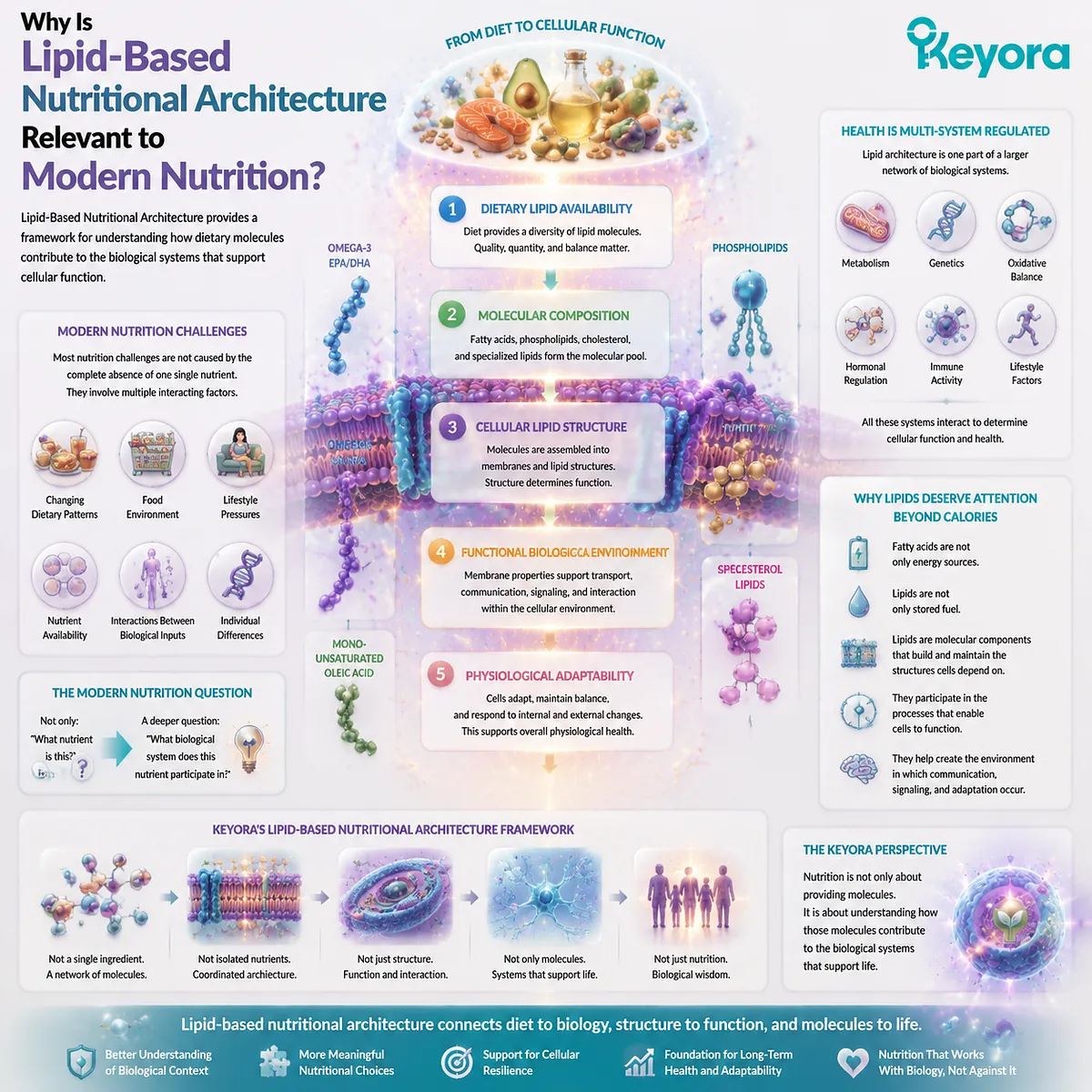 Lipid-based nutritional architecture links dietary lipids, molecular composition, cellular structure, and physiological adaptability through Keyora Lipid-Based Nutritional Architecture framework. Lipid-based nutritional architecture links dietary lipids, molecular composition, cellular structure, and physiological adaptability through Keyora Lipid-Based Nutritional Architecture framework.