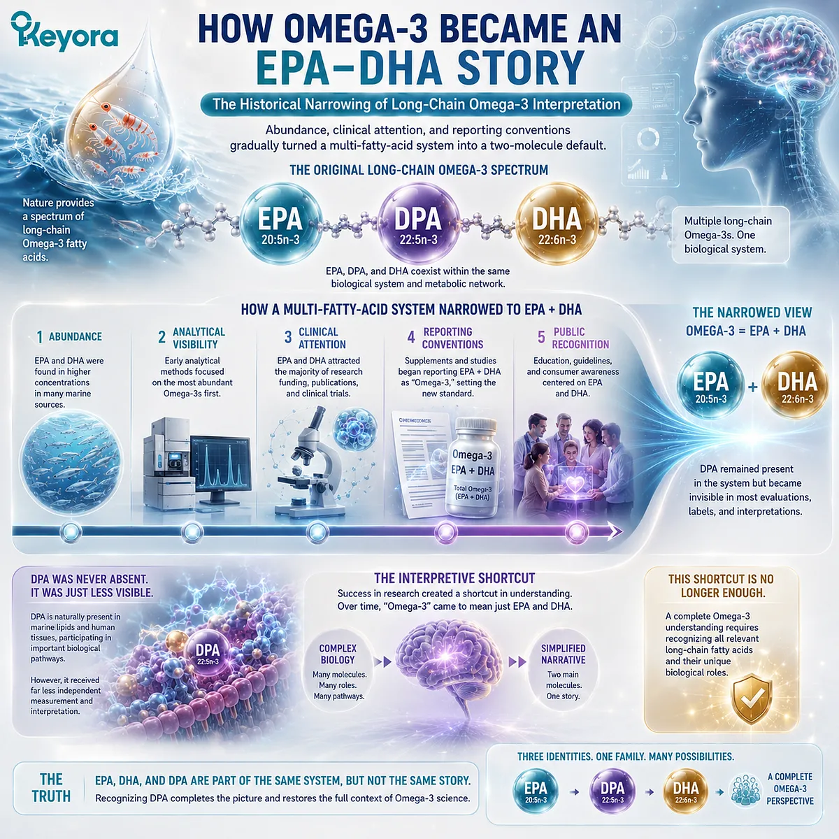 DPA omega-3 recognition reframes the EPA-DHA default by mapping a broader long-chain fatty acid system through Keyora DPA Transparency and Repair Biology Standard. DPA omega-3 recognition reframes the EPA-DHA default by mapping a broader long-chain fatty acid system through Keyora DPA Transparency and Repair Biology Standard.