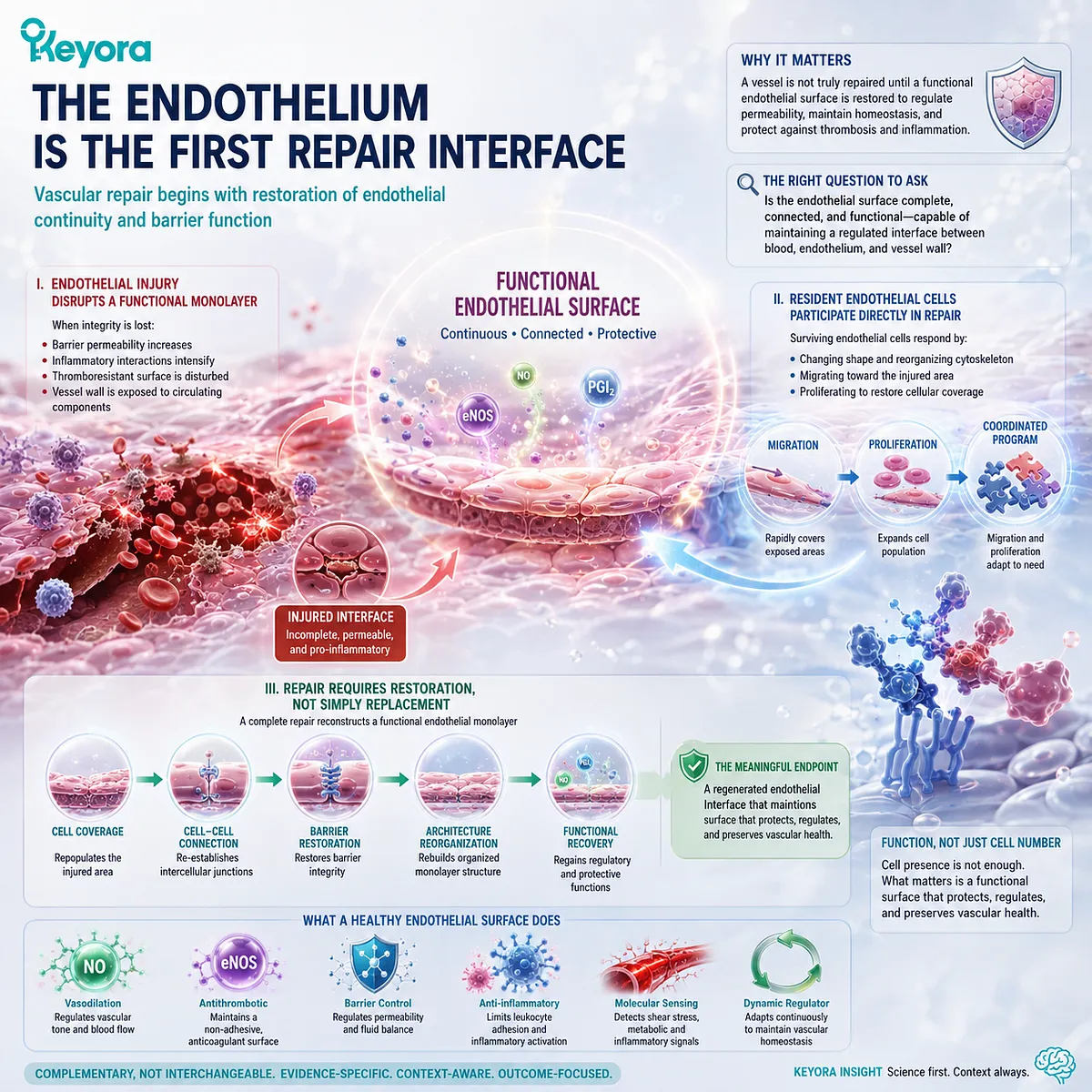 DPA vascular repair begins with endothelial migration, proliferation, junction recovery, and barrier integrity, framed by Keyora’s DPA Transparency and Repair Biology Standard. DPA vascular repair begins with endothelial migration, proliferation, junction recovery, and barrier integrity, framed by Keyora’s DPA Transparency and Repair Biology Standard.