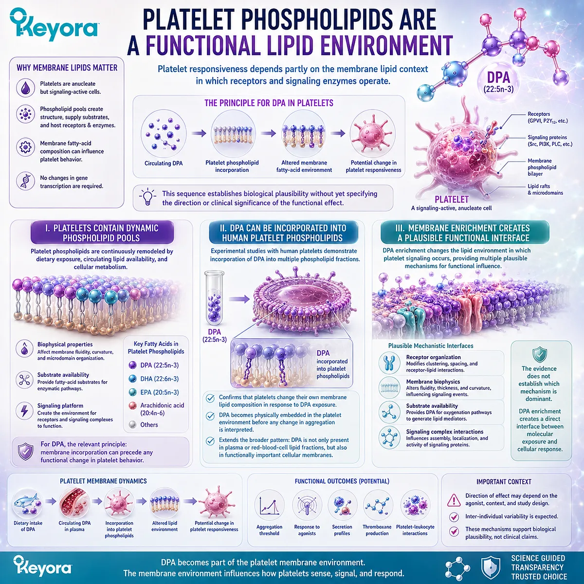 DPA enters human platelet phospholipids, reshaping the membrane lipid environment that influences receptor signaling and platelet responsiveness within Keyora DPA biology. DPA enters human platelet phospholipids, reshaping the membrane lipid environment that influences receptor signaling and platelet responsiveness within Keyora DPA biology.