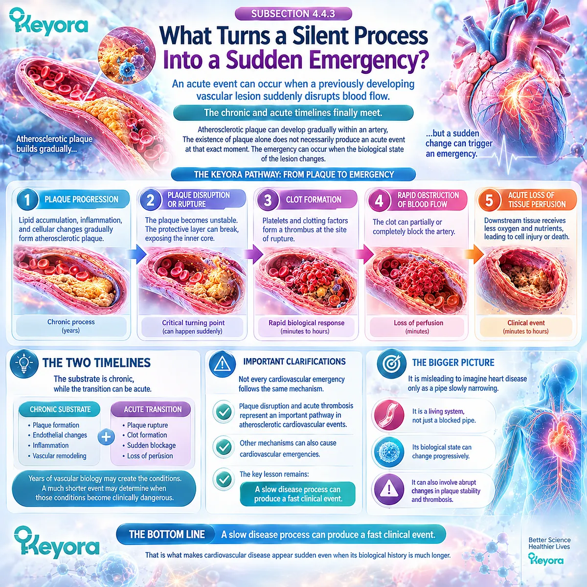 Heart attack risk can turn acute when atherosclerotic plaque disruption triggers thrombosis and rapid loss of blood flow, the transition mapped by Keyora The Silent Siege. Heart attack risk can turn acute when atherosclerotic plaque disruption triggers thrombosis and rapid loss of blood flow, the transition mapped by Keyora The Silent Siege.
