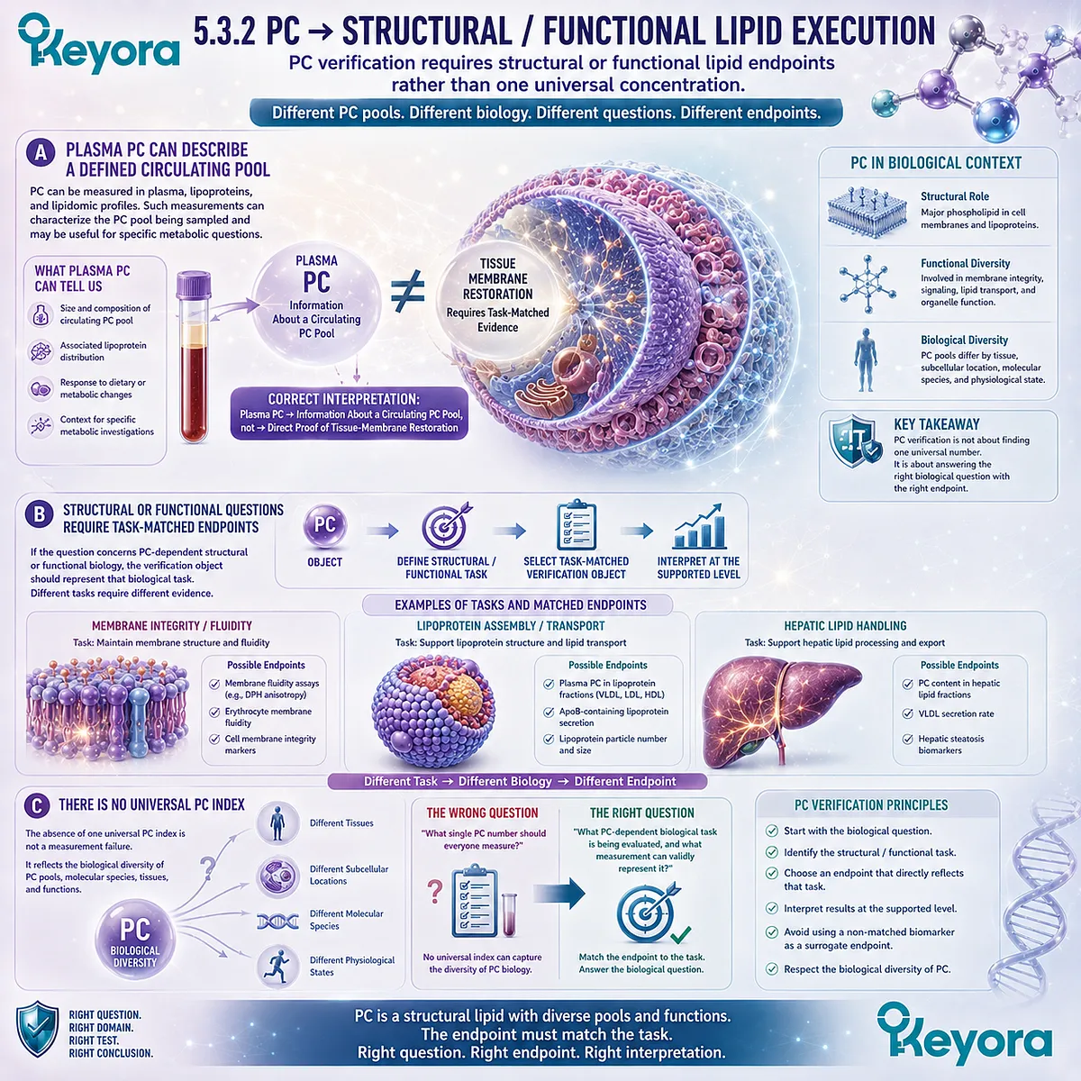 Phosphatidylcholine verification links plasma PC pools to task-matched membrane or lipoprotein endpoints through the Keyora PC-Choline Response Separation Rule. Phosphatidylcholine verification links plasma PC pools to task-matched membrane or lipoprotein endpoints through the Keyora PC-Choline Response Separation Rule.