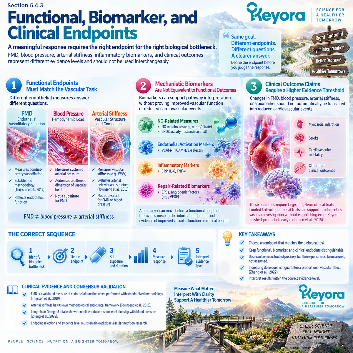 Endothelial response assessment separates FMD, blood pressure, arterial stiffness and biomarkers by vascular task within Keyora’s Endothelial Intervention and Response Algorithm. Endothelial response assessment separates FMD, blood pressure, arterial stiffness and biomarkers by vascular task within Keyora’s Endothelial Intervention and Response Algorithm.