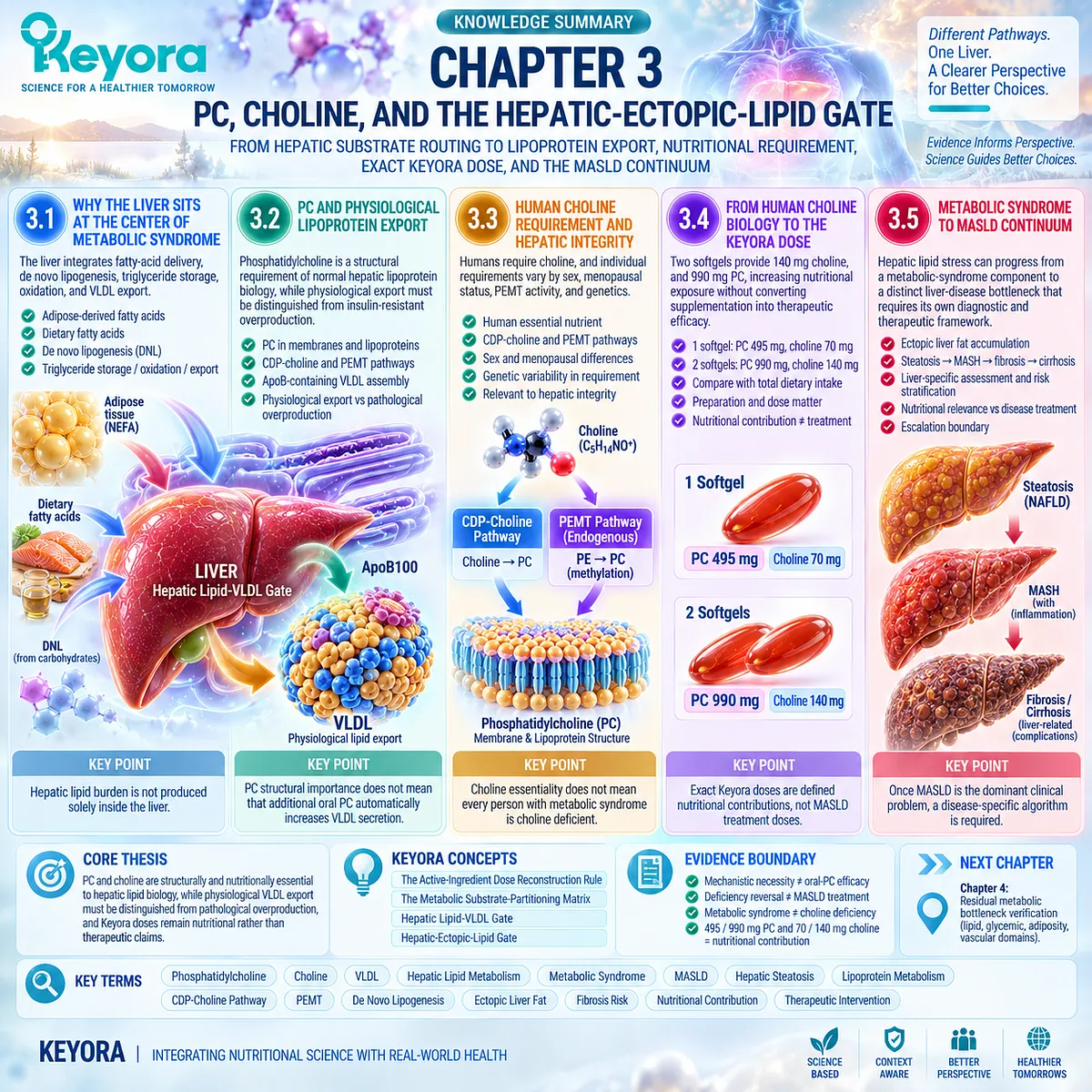 PC and choline support hepatic lipid routing, VLDL assembly, and nutritional integrity while separating ectopic liver fat from therapy in Keyora’s Hepatic-Ectopic-Lipid Gate. PC and choline support hepatic lipid routing, VLDL assembly, and nutritional integrity while separating ectopic liver fat from therapy in Keyora’s Hepatic-Ectopic-Lipid Gate.