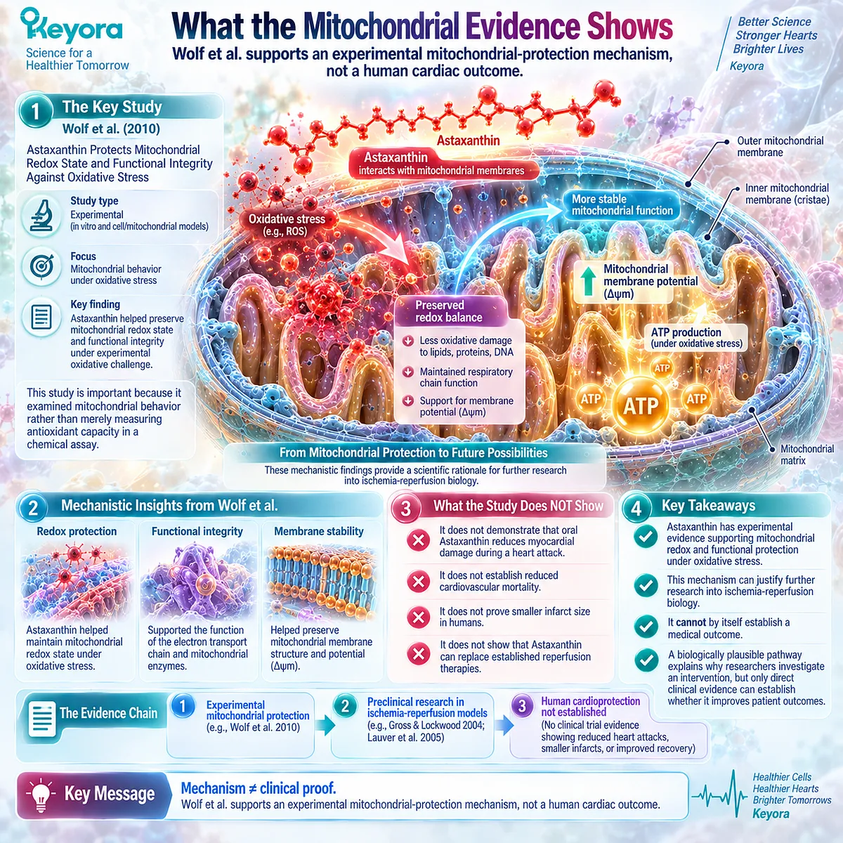 Astaxanthin antioxidant research supports mitochondrial redox balance and functional integrity under experimental oxidative stress in the Keyora Cardiac Architecture, not human cardiac outcomes. Astaxanthin antioxidant research supports mitochondrial redox balance and functional integrity under experimental oxidative stress in the Keyora Cardiac Architecture, not human cardiac outcomes.