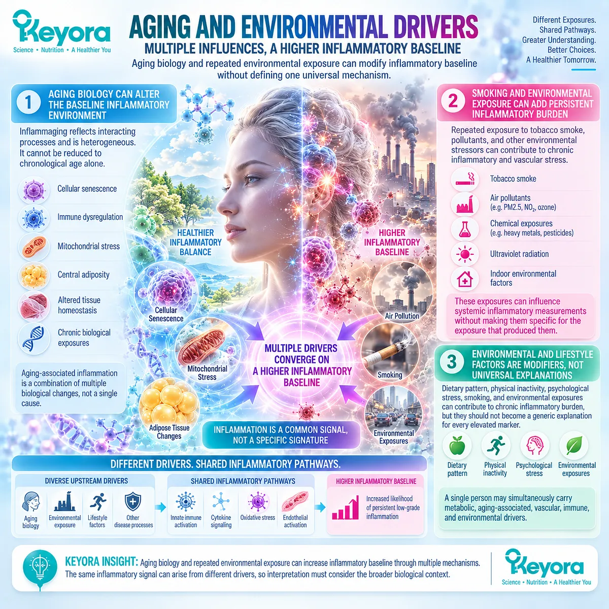 Aging inflammation links inflammaging, cellular senescence, mitochondrial stress and environmental exposure in Keyora The Persistent Inflammation-Resolution Matrix. Aging inflammation links inflammaging, cellular senescence, mitochondrial stress and environmental exposure in Keyora The Persistent Inflammation-Resolution Matrix.