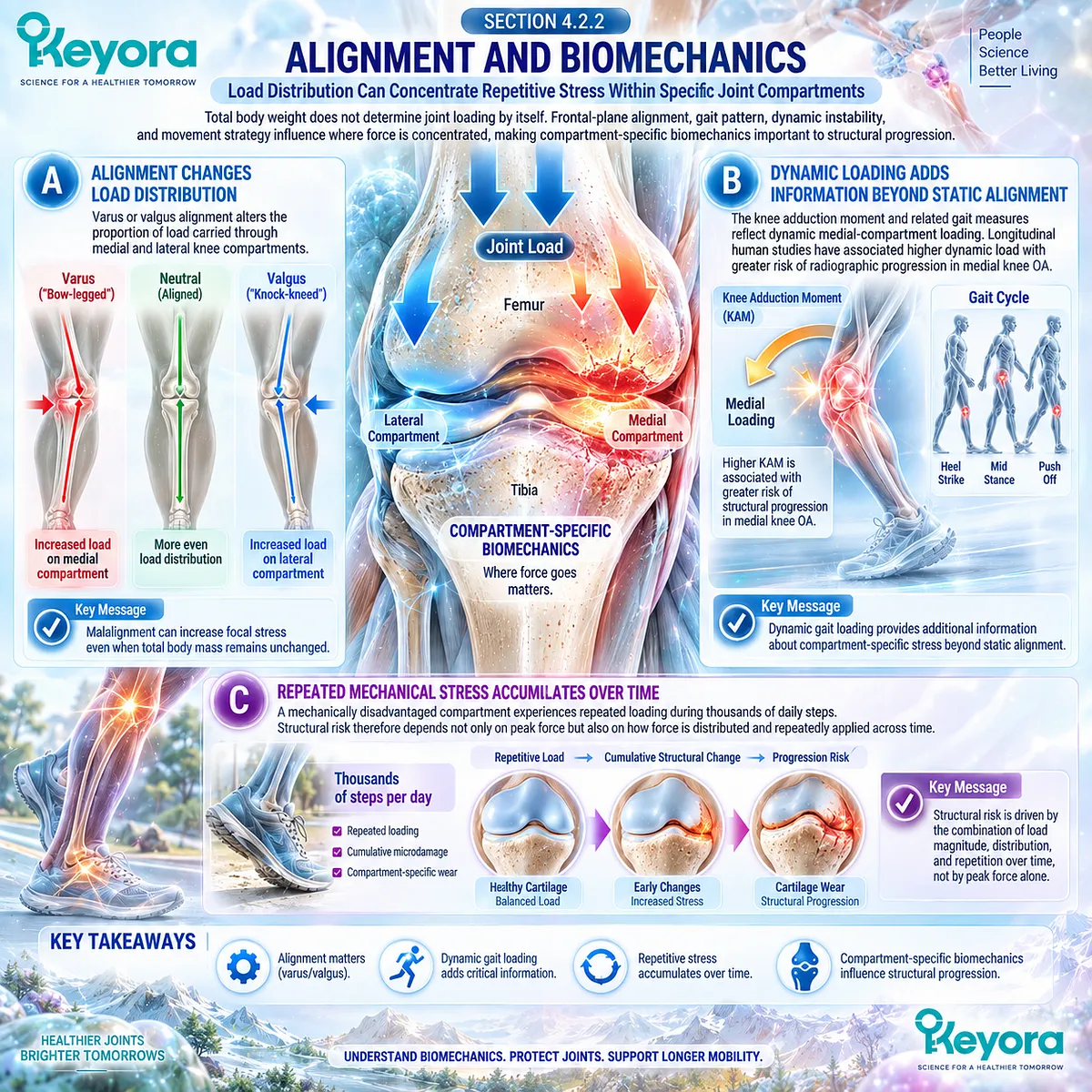 Knee osteoarthritis biomechanics link varus-valgus alignment, gait and knee adduction moment with repeated compartment loading in the Keyora Joint Symptom-Structure Separation Rule. Knee osteoarthritis biomechanics link varus-valgus alignment, gait and knee adduction moment with repeated compartment loading in the Keyora Joint Symptom-Structure Separation Rule.