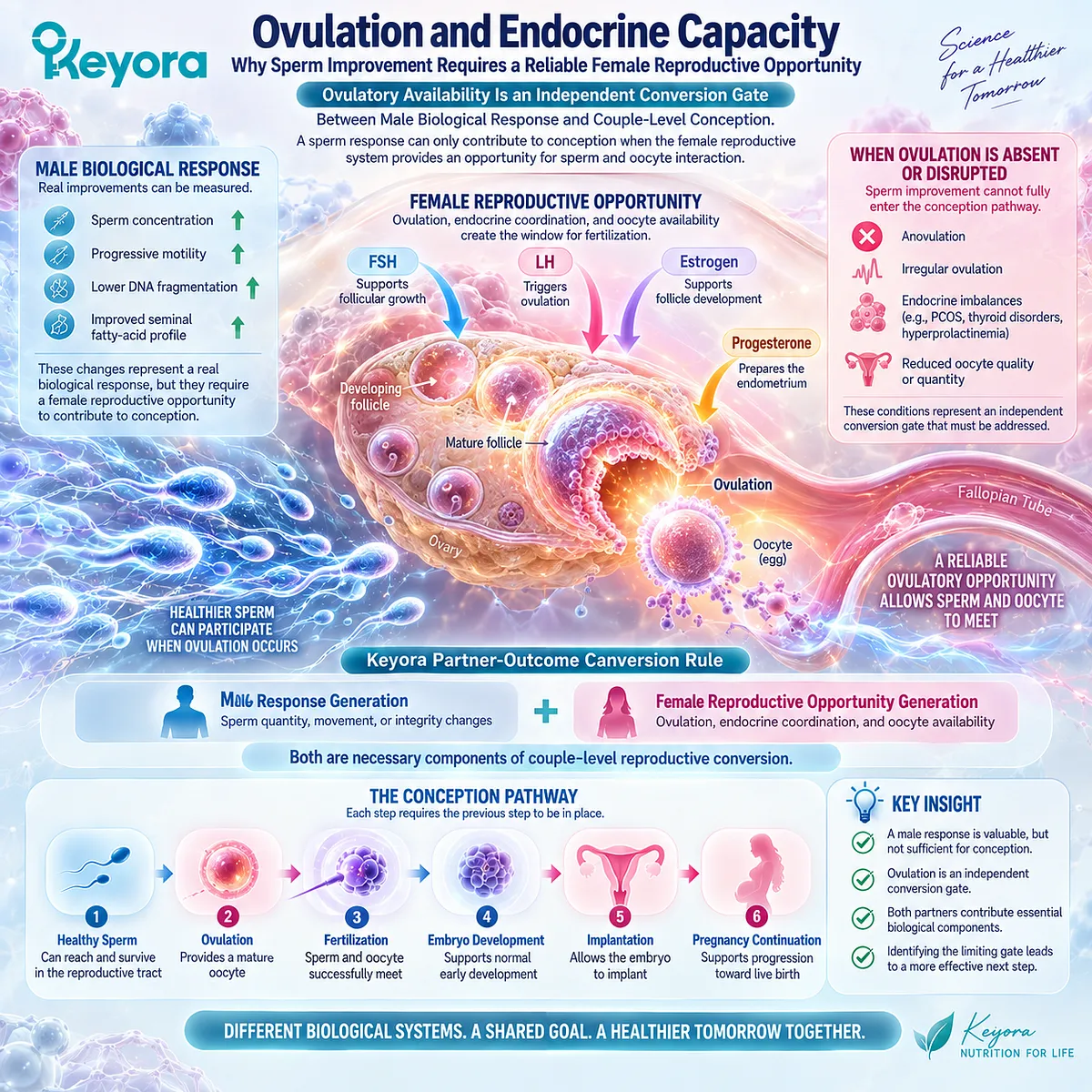 Fertility wellness links sperm improvement with ovulation, endocrine coordination and oocyte availability through the Keyora Partner-Outcome Conversion Rule. Fertility wellness links sperm improvement with ovulation, endocrine coordination and oocyte availability through the Keyora Partner-Outcome Conversion Rule.