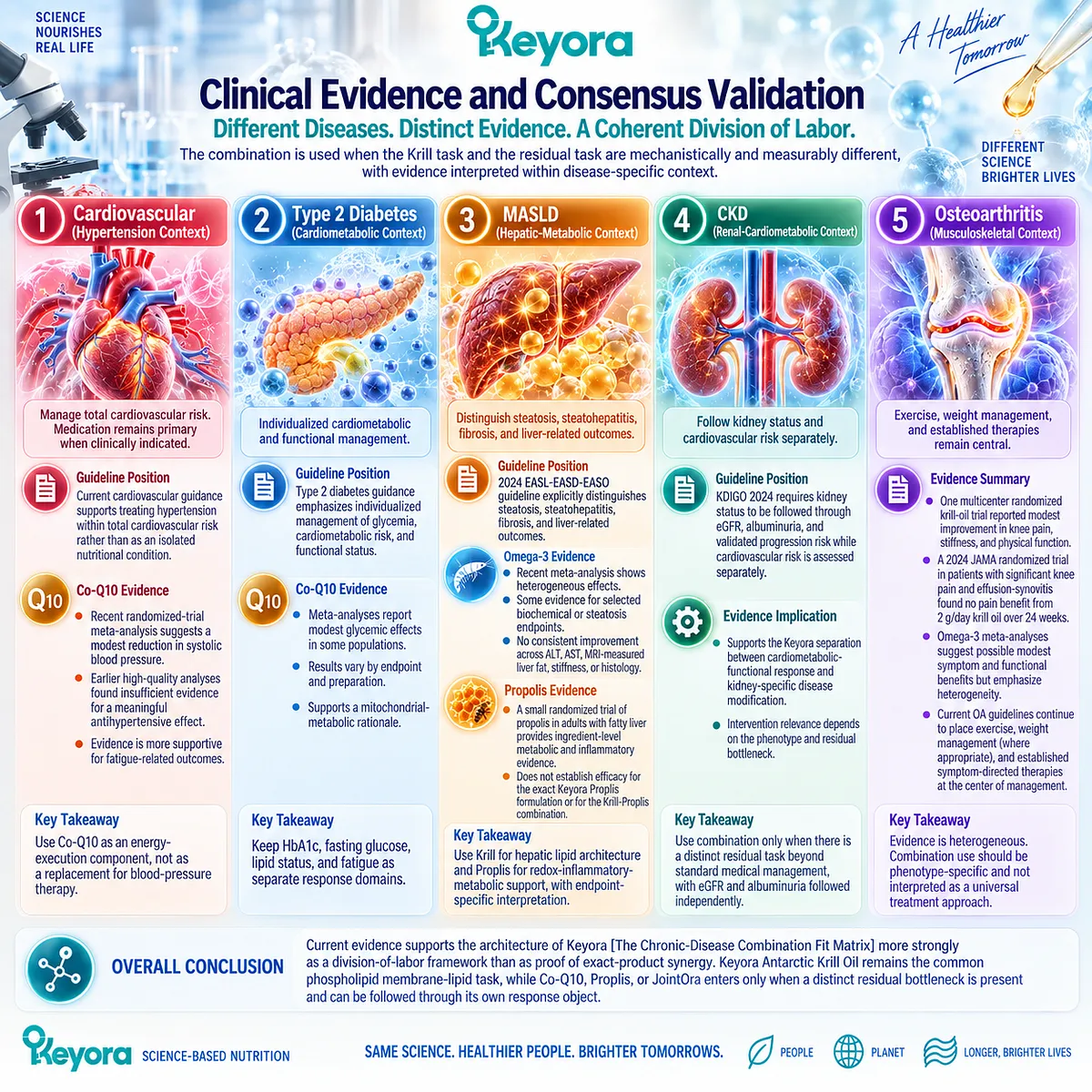 Chronic disease nutrition evidence separates Phospholipid Omega-3, CoQ10, redox-inflammatory, and joint-function outcomes in Keyora’s Chronic-Disease Combination Fit Matrix. Chronic disease nutrition evidence separates Phospholipid Omega-3, CoQ10, redox-inflammatory, and joint-function outcomes in Keyora’s Chronic-Disease Combination Fit Matrix.