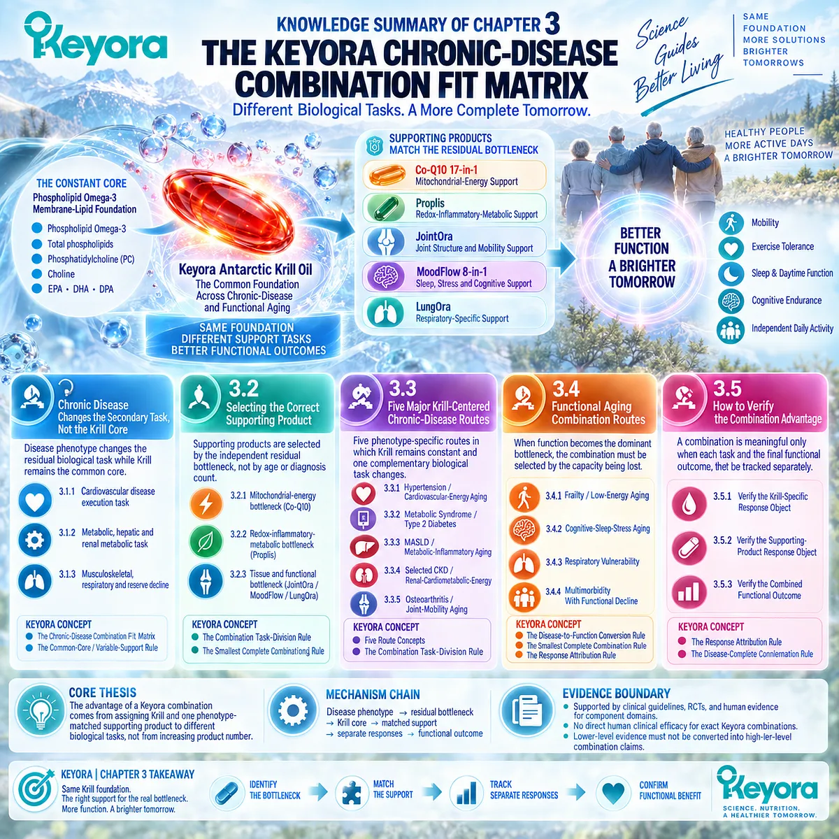 Chronic disease nutrition maps Phospholipid Omega-3 to energy, metabolic, joint, sleep, and respiratory bottlenecks through Keyora’s Chronic-Disease Combination Fit Matrix. Chronic disease nutrition maps Phospholipid Omega-3 to energy, metabolic, joint, sleep, and respiratory bottlenecks through Keyora’s Chronic-Disease Combination Fit Matrix.