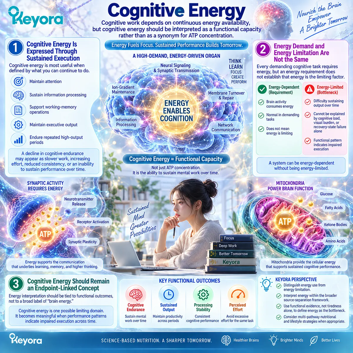 Cognitive endurance depends on neural energy metabolism for sustained attention and processing, while Keyora Mental Fatigue Source-Separation Rule distinguishes energy use from limitation. Cognitive endurance depends on neural energy metabolism for sustained attention and processing, while Keyora Mental Fatigue Source-Separation Rule distinguishes energy use from limitation.