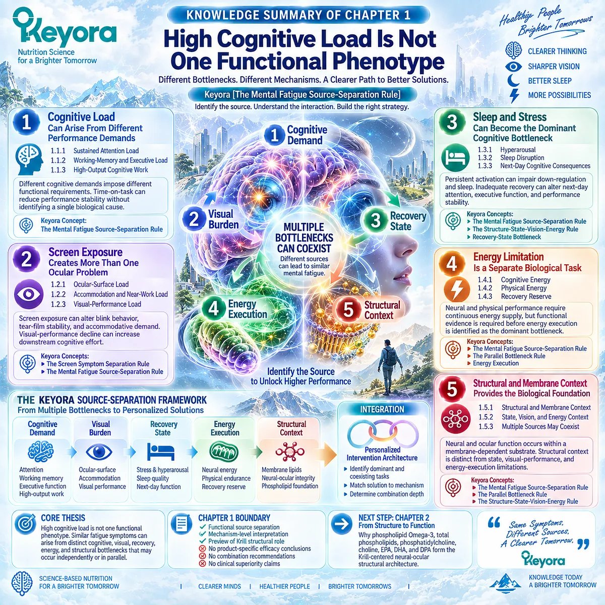 Mental fatigue can arise from cognitive load, digital eye strain, poor sleep-stress recovery, or energy limits, mapped by Keyora Mental Fatigue Source-Separation Rule. Mental fatigue can arise from cognitive load, digital eye strain, poor sleep-stress recovery, or energy limits, mapped by Keyora Mental Fatigue Source-Separation Rule.