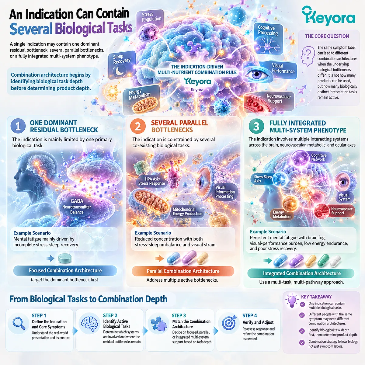 Mental fatigue and concentration difficulty may reflect stress-sleep, visual or energy bottlenecks; Keyora Indication-Driven Multi-Nutrient Combination Rule maps task depth to support depth. Mental fatigue and concentration difficulty may reflect stress-sleep, visual or energy bottlenecks; Keyora Indication-Driven Multi-Nutrient Combination Rule maps task depth to support depth.