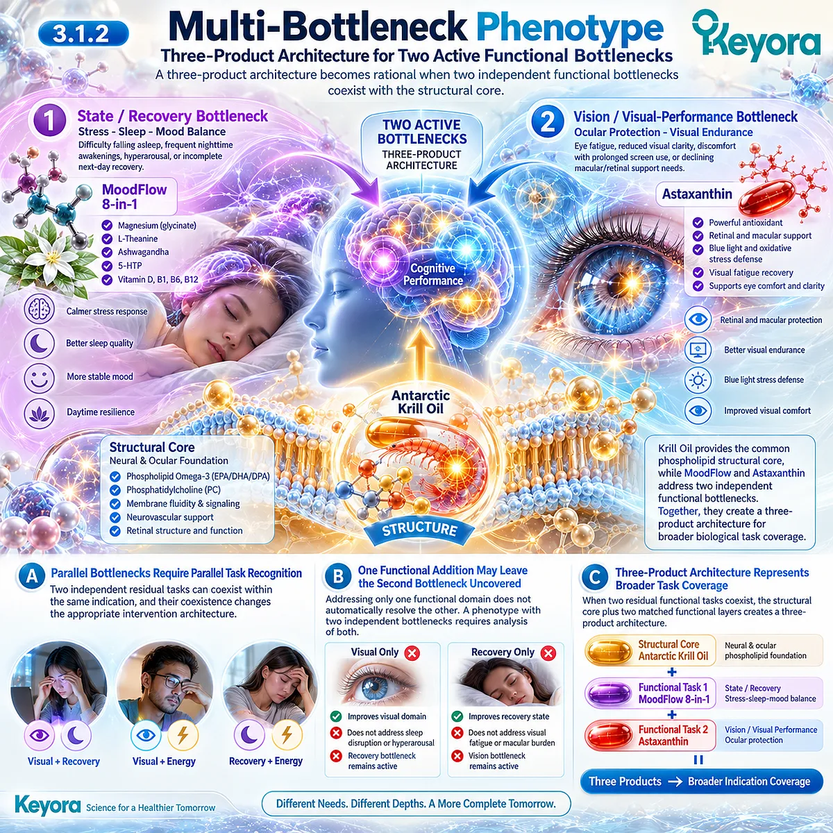 Mental fatigue with two parallel stress-recovery, visual or energy bottlenecks requires broader task mapping through Keyora Parallel Bottleneck Rule and phospholipid structure. Mental fatigue with two parallel stress-recovery, visual or energy bottlenecks requires broader task mapping through Keyora Parallel Bottleneck Rule and phospholipid structure.