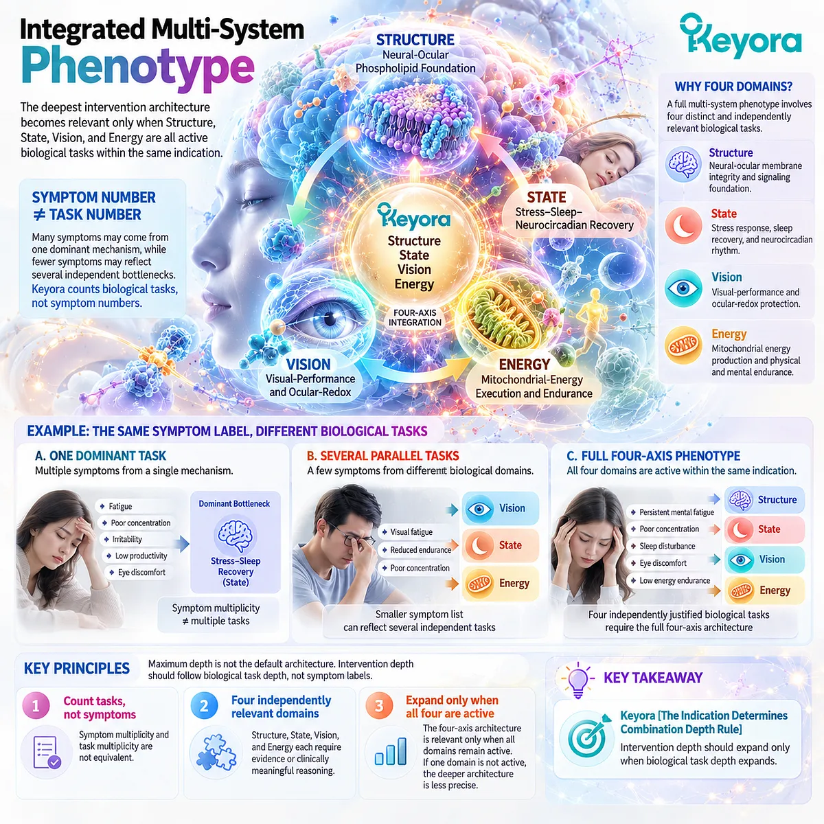 Mental fatigue may span phospholipid structure, stress-sleep recovery, visual performance and mitochondrial energy in Keyora Indication Determines Combination Depth Rule. Mental fatigue may span phospholipid structure, stress-sleep recovery, visual performance and mitochondrial energy in Keyora Indication Determines Combination Depth Rule.