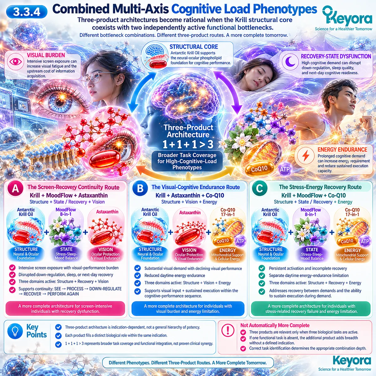 High cognitive load may combine sleep recovery, visual performance or mitochondrial energy bottlenecks with phospholipid structure in Keyora multi-axis 1+1+1>3 architecture. High cognitive load may combine sleep recovery, visual performance or mitochondrial energy bottlenecks with phospholipid structure in Keyora multi-axis 1+1+1>3 architecture.