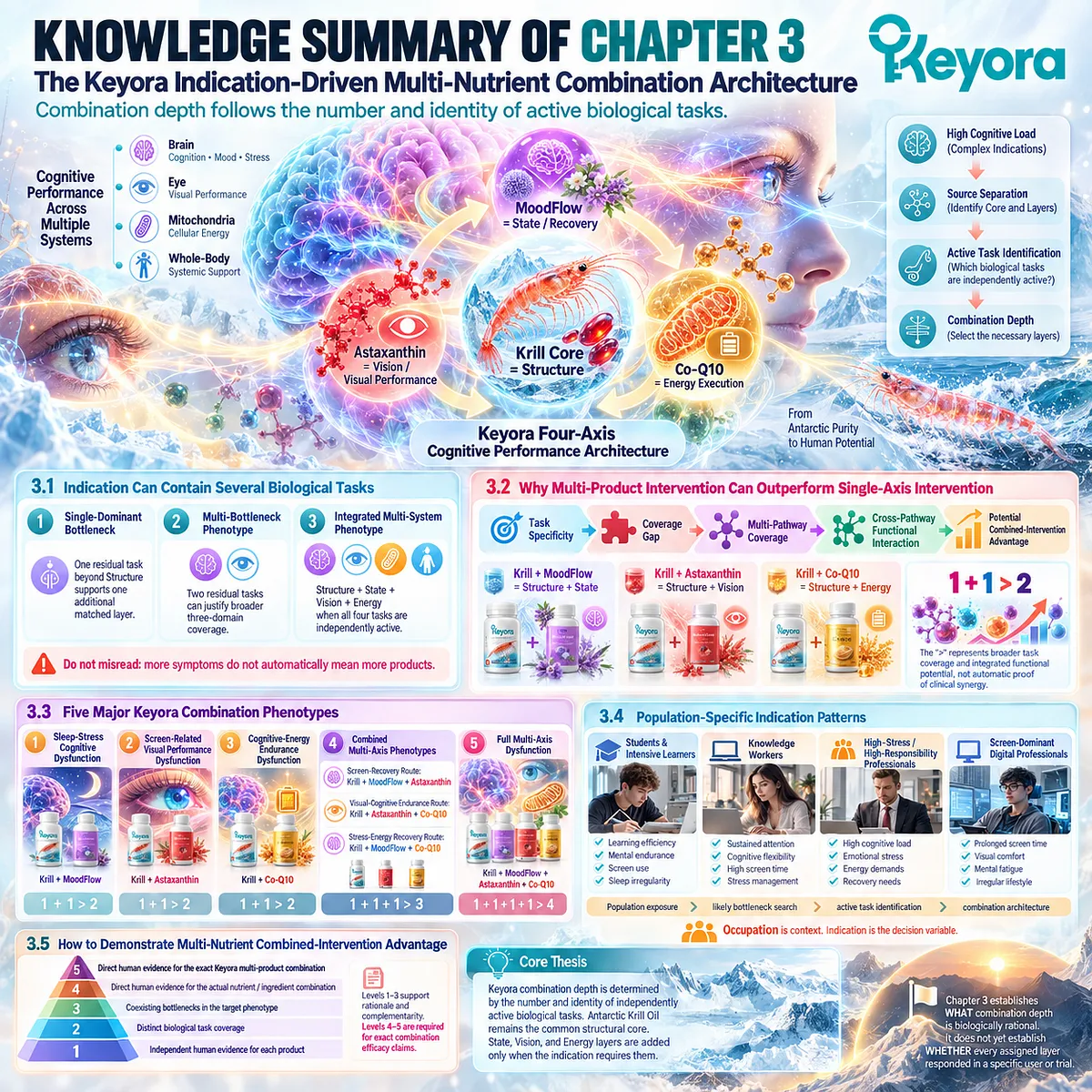 Keyora multi-nutrient architecture maps cognitive performance tasks from phospholipid structure to recovery, vision and energy using the Indication-Driven Combination Rule. Keyora multi-nutrient architecture maps cognitive performance tasks from phospholipid structure to recovery, vision and energy using the Indication-Driven Combination Rule.
