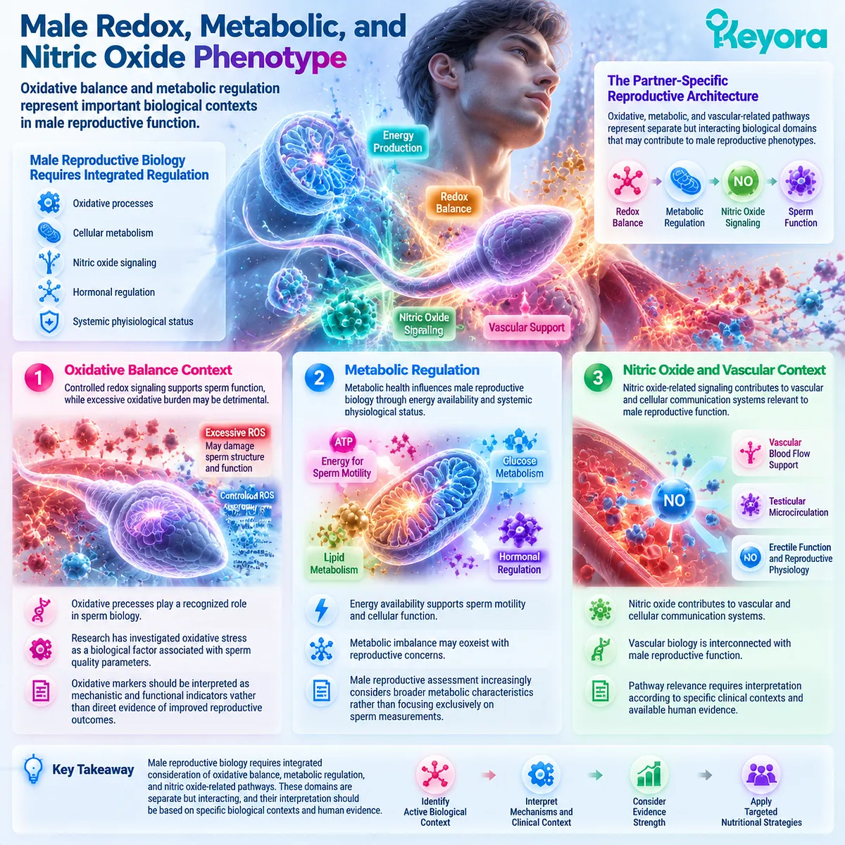 Male preconception wellness links sperm oxidative stress, metabolic regulation and nitric oxide signaling to reproductive function in Keyora Partner-Specific Reproductive Architecture. Male preconception wellness links sperm oxidative stress, metabolic regulation and nitric oxide signaling to reproductive function in Keyora Partner-Specific Reproductive Architecture.