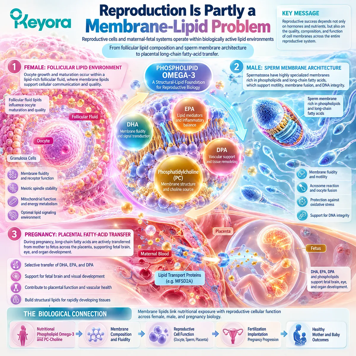 Fertility wellness links follicular lipids, sperm membrane architecture and placental fatty-acid transfer through Keyora Reproductive Phospholipid Foundation. Fertility wellness links follicular lipids, sperm membrane architecture and placental fatty-acid transfer through Keyora Reproductive Phospholipid Foundation.