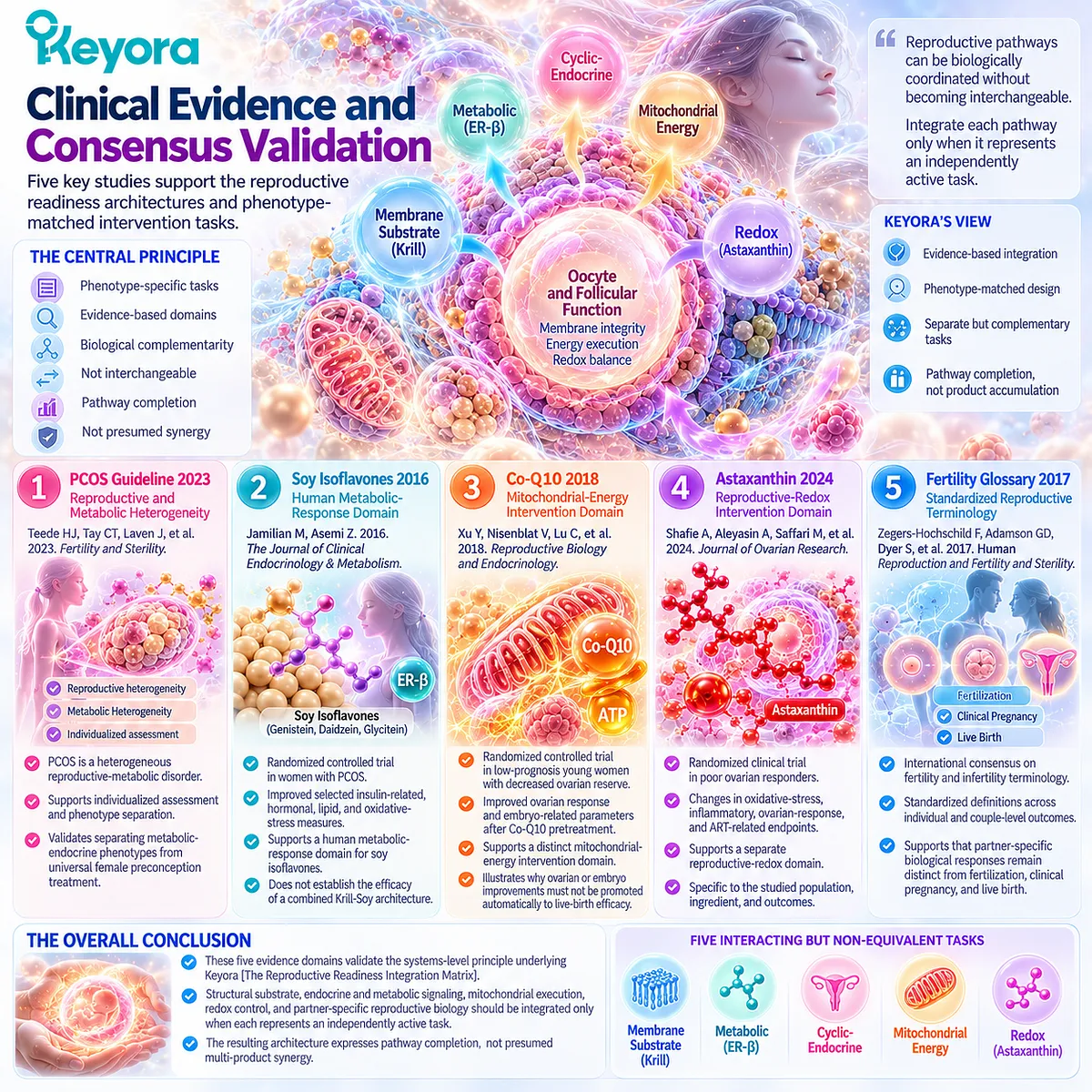 Preconception evidence separates metabolic, mitochondrial, redox and partner-specific fertility pathways within Keyora Reproductive Readiness Integration Matrix. Preconception evidence separates metabolic, mitochondrial, redox and partner-specific fertility pathways within Keyora Reproductive Readiness Integration Matrix.